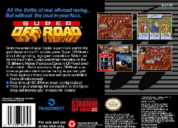 Super Off Road (USA) box cover back